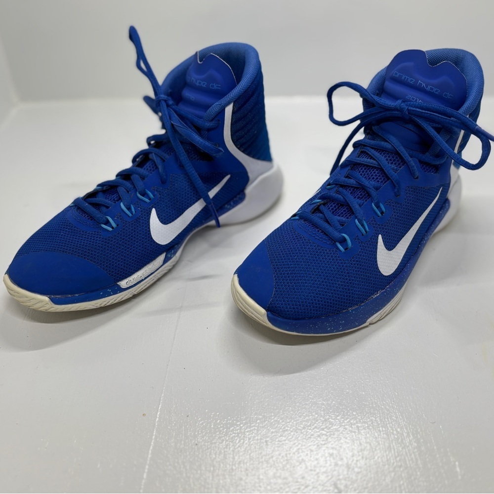 Nike Prime Hype DF 2016 Youth Basketball Shoes Blue White Size 3.5Y